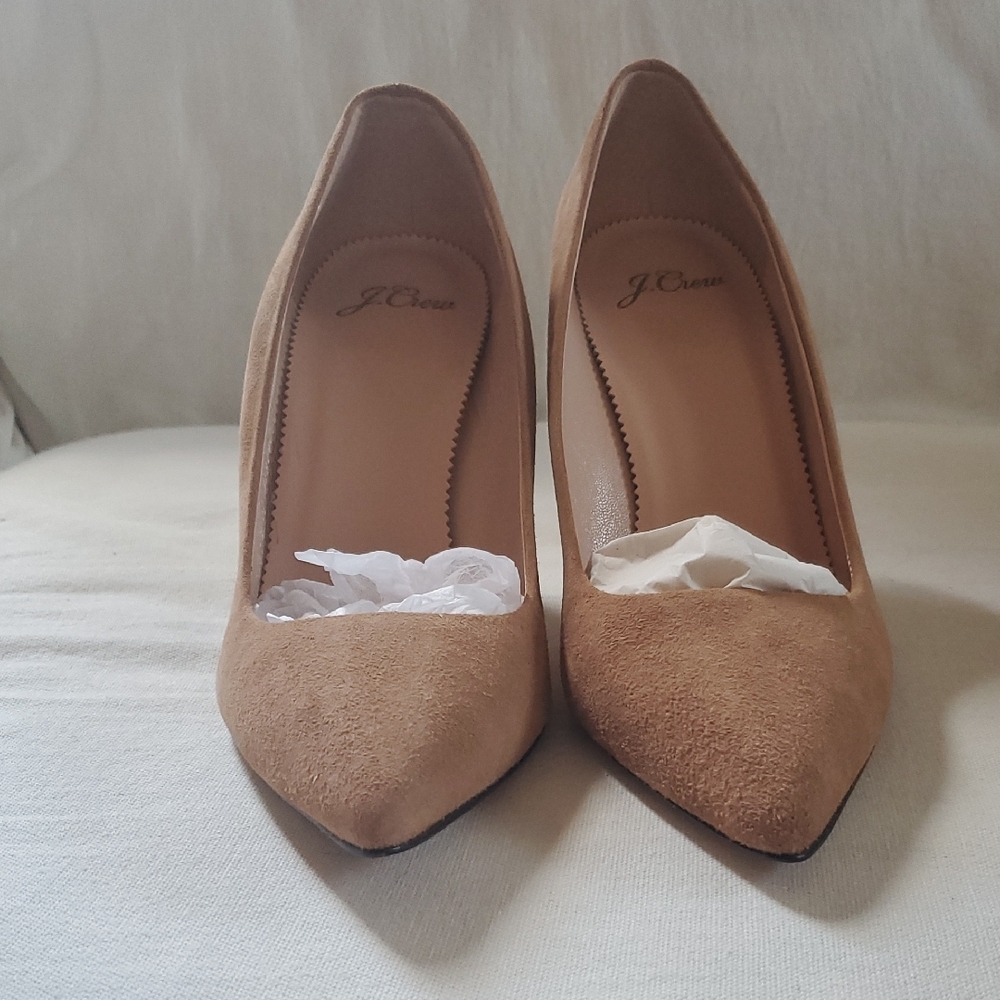 J. Crew ELSIE TAN PUMPS Classic Heels - Picture 2 of 10